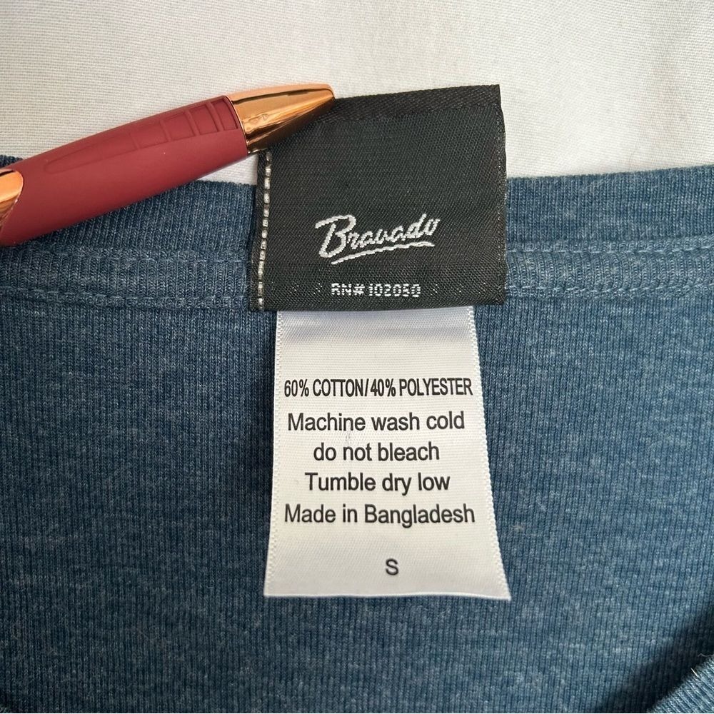 Harley-Davidson Chattanooga Small Long-Sleeve T-shirt Heather Blue, Red, Silver - Picture 5 of 8